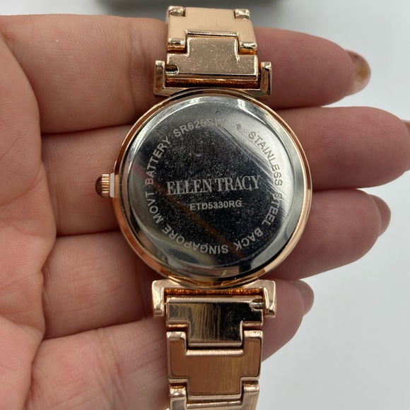 ELLEN TRACY Rose Gold Bracelet Watch, With Box - Picture 2 of 7